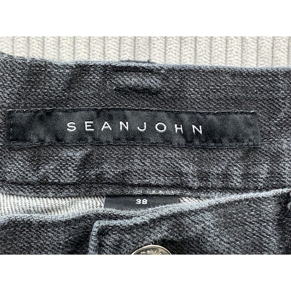 Sean John Denim Jeans Men's Size 38 Black Holiday 2009 Side Zip 100% Cotton Rare - Picture 12 of 16
